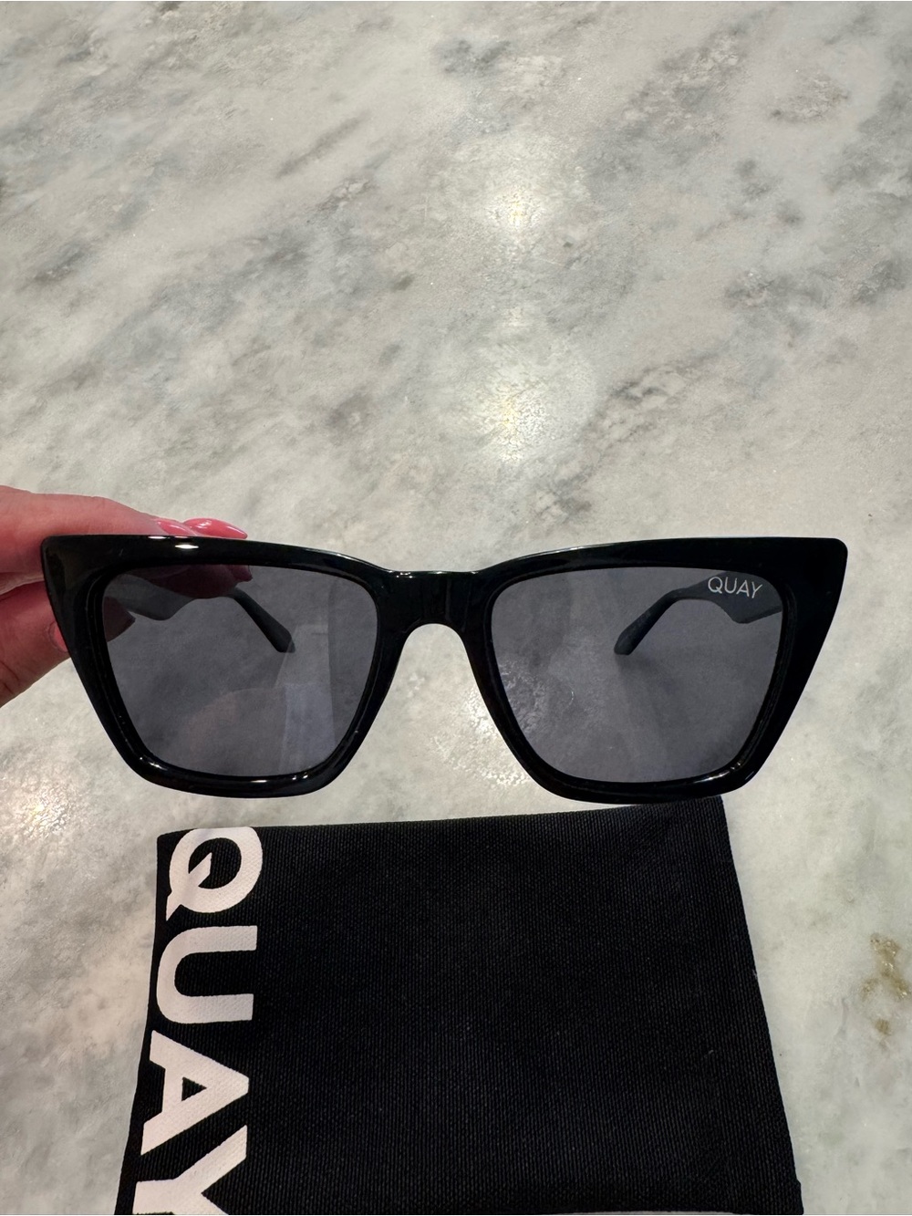 Quay Black Cat-Eye Sunglasses